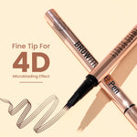 Thumbnail for Swiss Beauty Browmance Pen Fills In Sparse Hair For 8-Hour Stay - 2 Medium Brown - Distacart