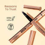Thumbnail for Swiss Beauty Browmance Pen Fills In Sparse Hair For 8-Hour Stay - 2 Medium Brown - Distacart