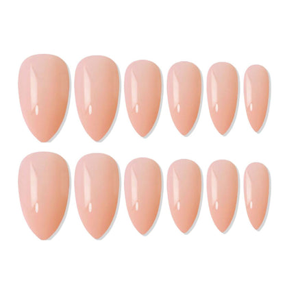 shills professional reusable press on nails almond spn646