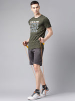 Thumbnail for Alcis Typography Printed Dry Tech Slim Fit T-shirt - Distacart