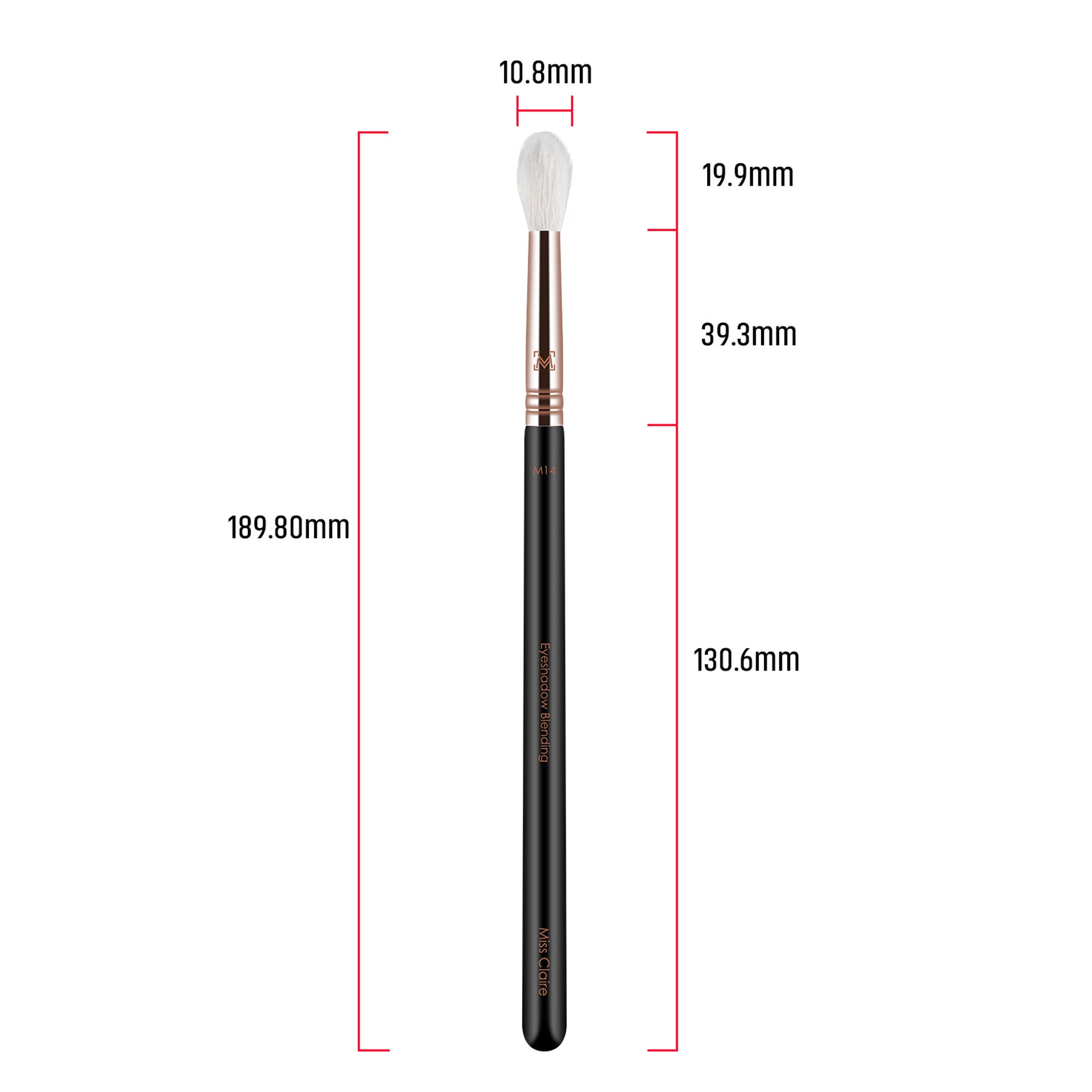 Miss Claire M14 - Eyeshadow Blending Brush - Rose Gold