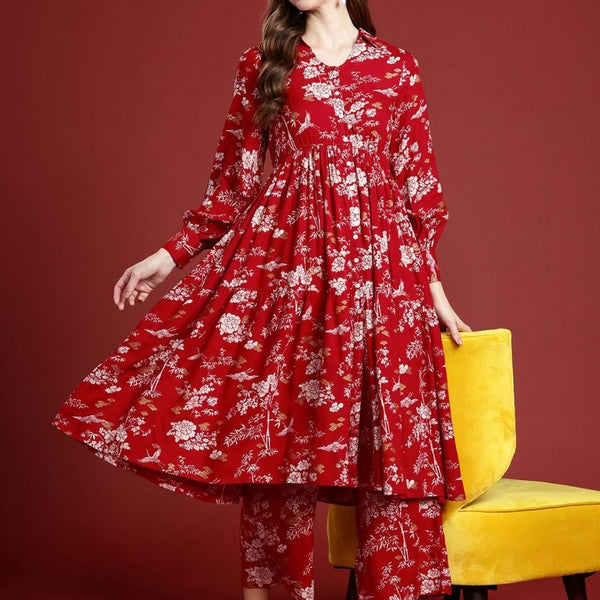 Anouk Ethnic Motifs Printed Regular Kurta with Palazzos - Distacart