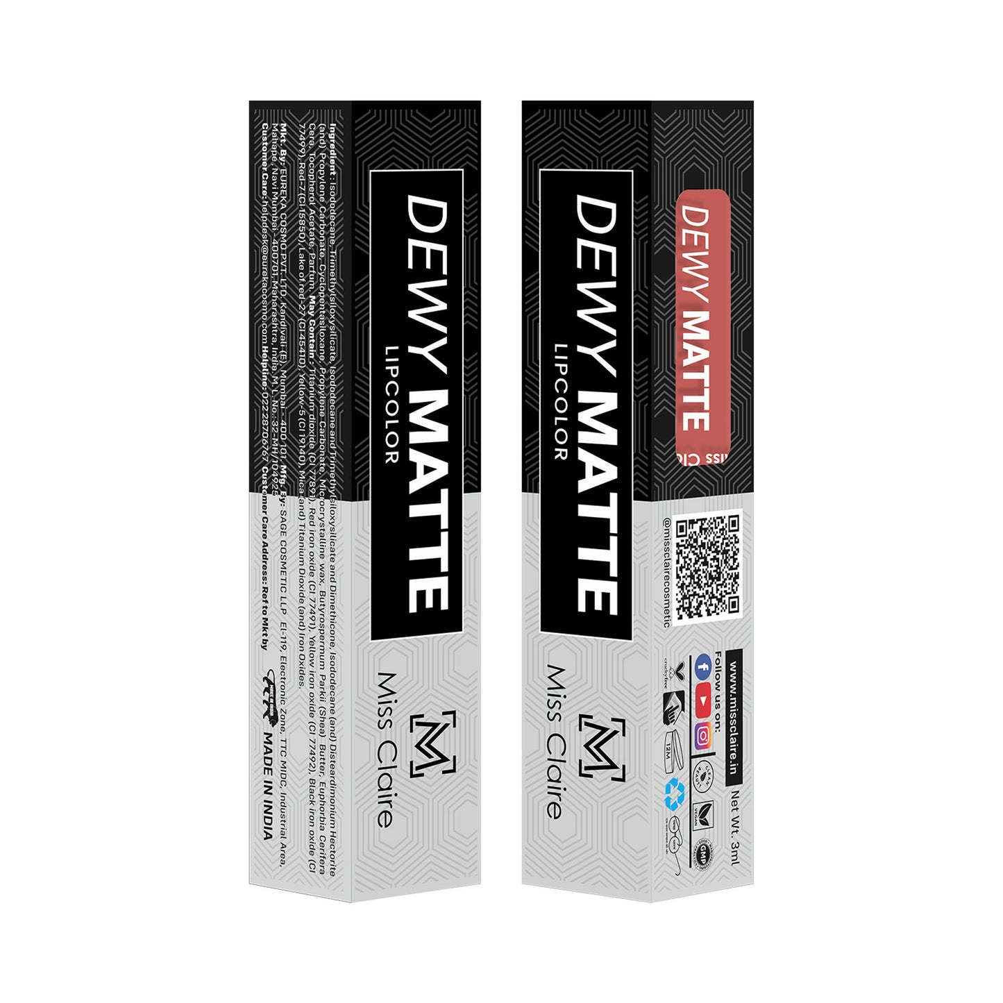 Miss Claire Dewy Matte Lip Color - 05 Slacker - Distacart