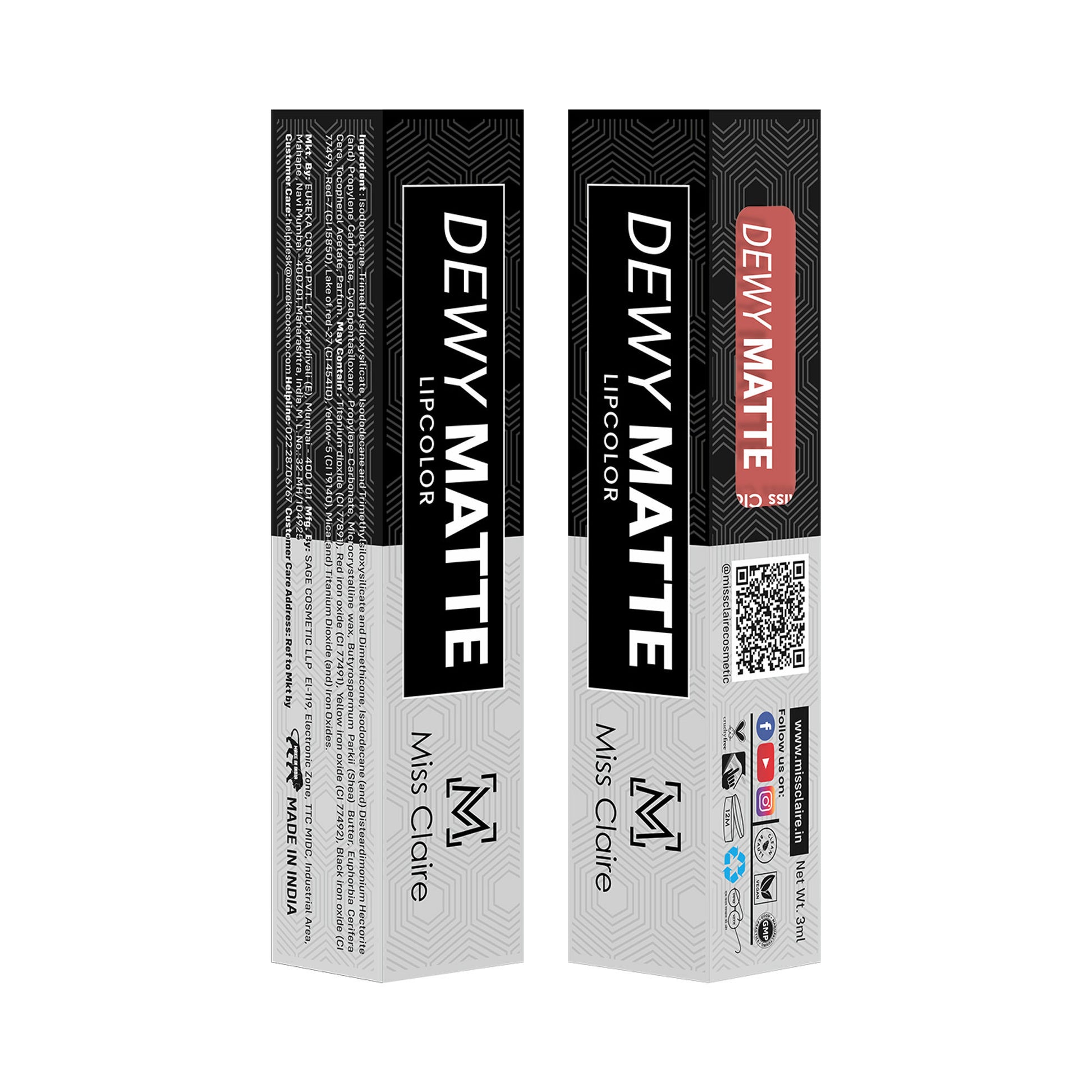 Miss Claire Dewy Matte Lip Color - 05 Slacker - Distacart