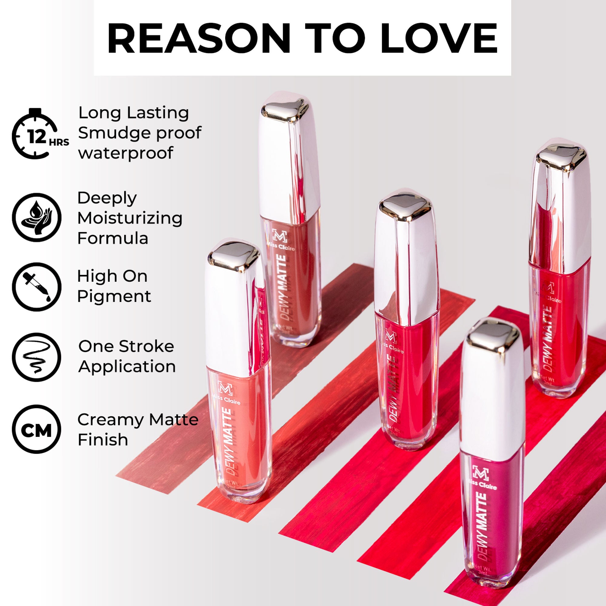 Miss Claire Dewy Matte Lip Color - 07 Runaway