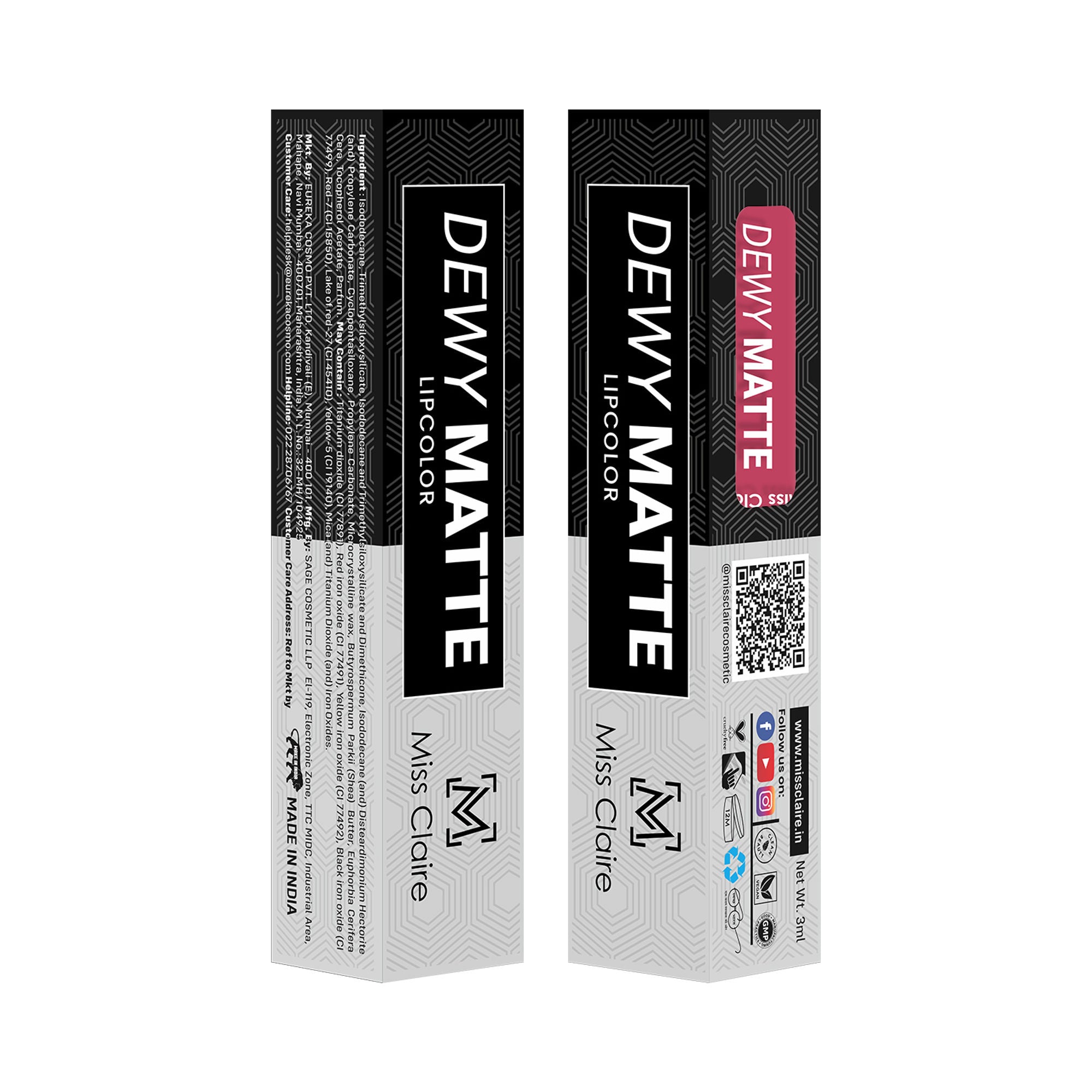 Miss Claire Dewy Matte Lip Color - 17 Rosetta