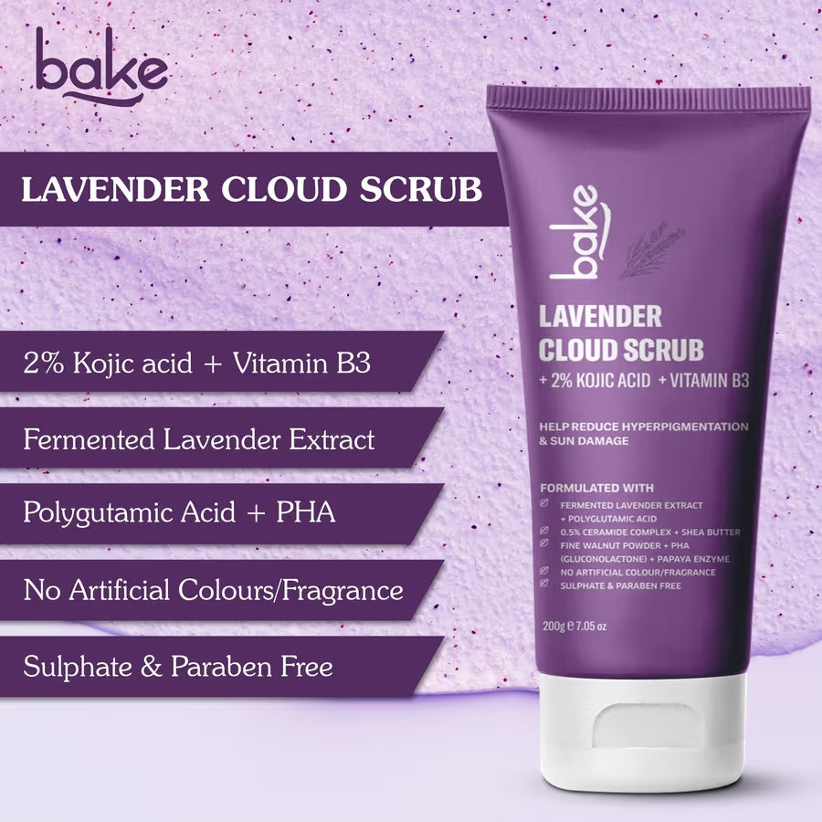Bake 2% Kojic Acid Lavender Smoothie Body Scrub - Distacart