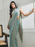 Thumbnail for kasee Beads and Stones Pure Silk Saree - Distacart