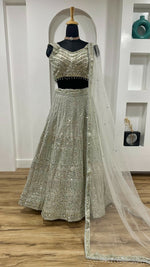 Thumbnail for Aastha Fashion Off White Georgette Designer Wedding Wear Lehenga Choli