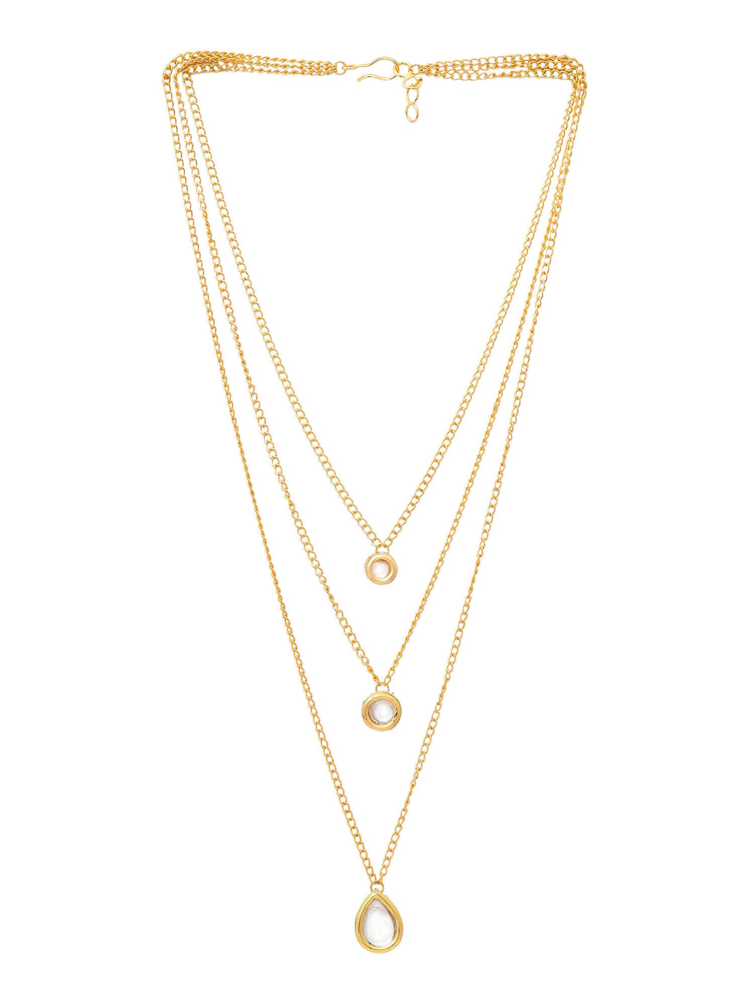 Ruby Raang Kundan & Gold Layered Necklace