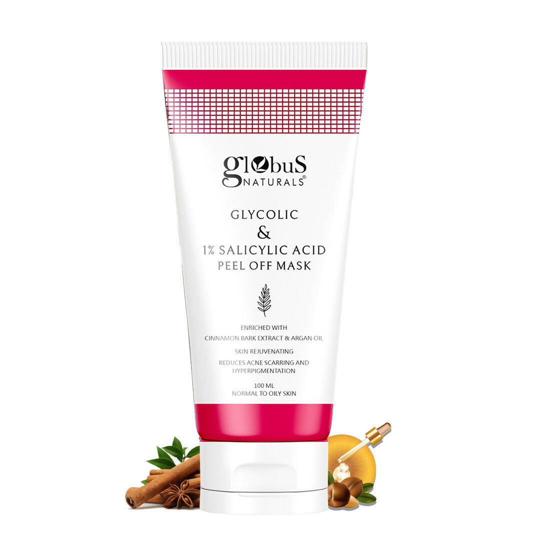 Globus Naturals Glycolic & 1% Salicylic Acid Anti Acne Peel Off Mask