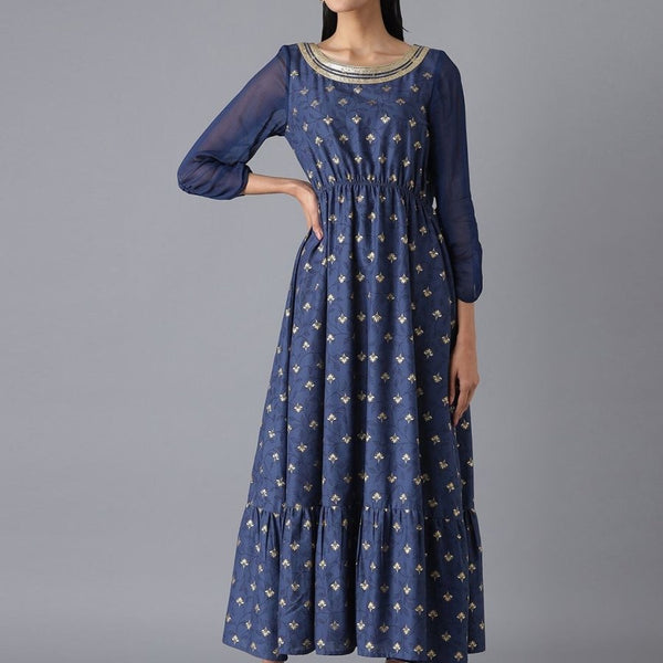 AURELIA Festive Ethnic Motifs Ethnic Maxi Dress - Distacart