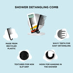 Thumbnail for XO Curls Shower Detangling Comb - Black - Dista