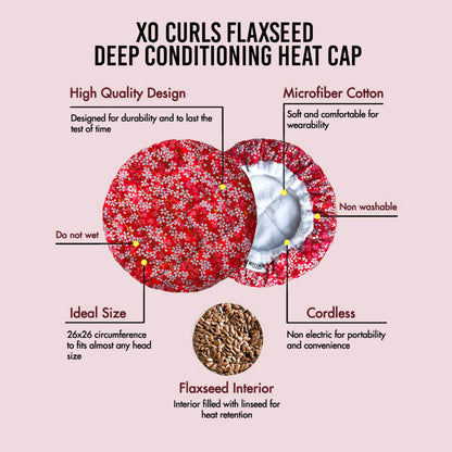 XO Curls Flax Seed Heat Cap For Deep Conditioning - Dista
