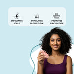 Thumbnail for XO Curls Scalp Massaging Shampoo brush - Pink - Dista