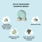 Thumbnail for XO Curls Scalp Massaging Shampoo brush - Green - Dista