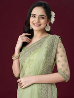 Thumbnail for kasee Ethnic Motifs Embellished Net Sarees