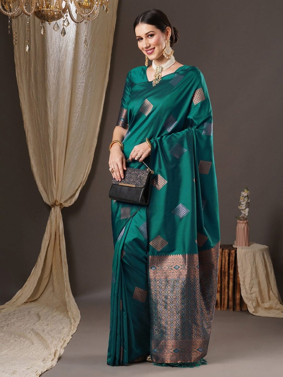 Anouk Zari Silk Blend Banarasi Saree - Distacart