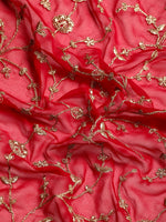 Thumbnail for kasee Floral Zari Pure Georgette Saree - Distacart