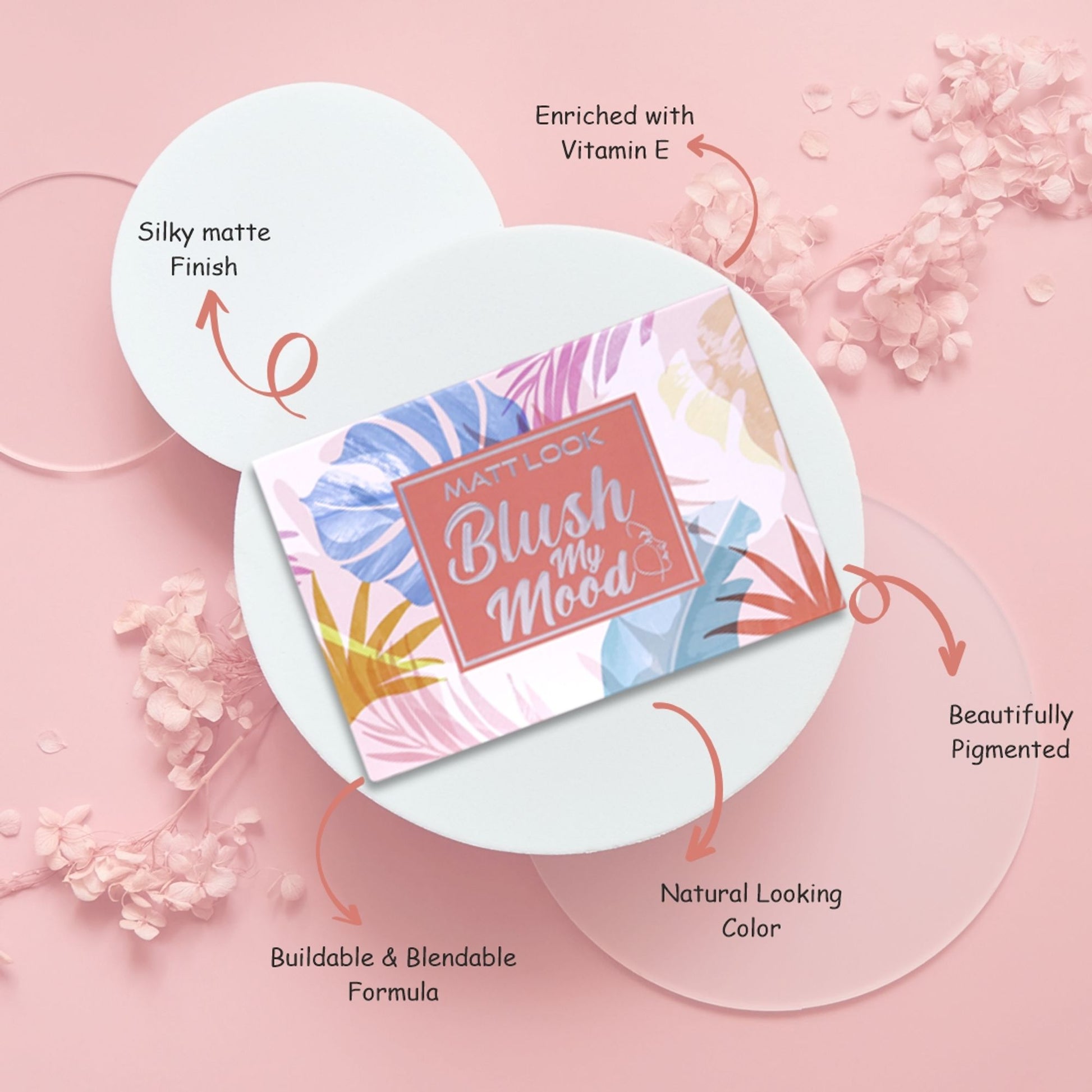 Matt Look Blush My Mood Highly Pigmented Blusher Palette - 03 Thats My Style - Distacart