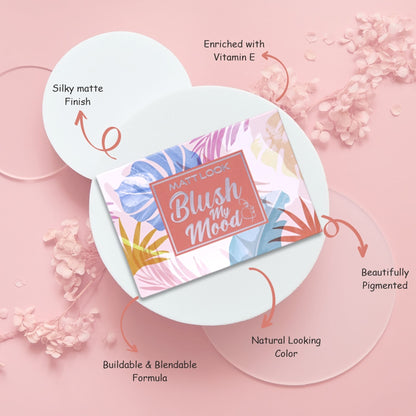 Matt Look Blush My Mood Highly Pigmented Blusher Palette - 03 Thats My Style - Distacart