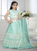 Thumbnail for Wedding Designer Sky Net Kidswear Lehenga - Aaradhna - Distacart