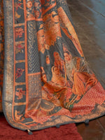 Thumbnail for Anouk Ethnic Motifs Printed Beads & Stones Banarasi Saree - Distacart