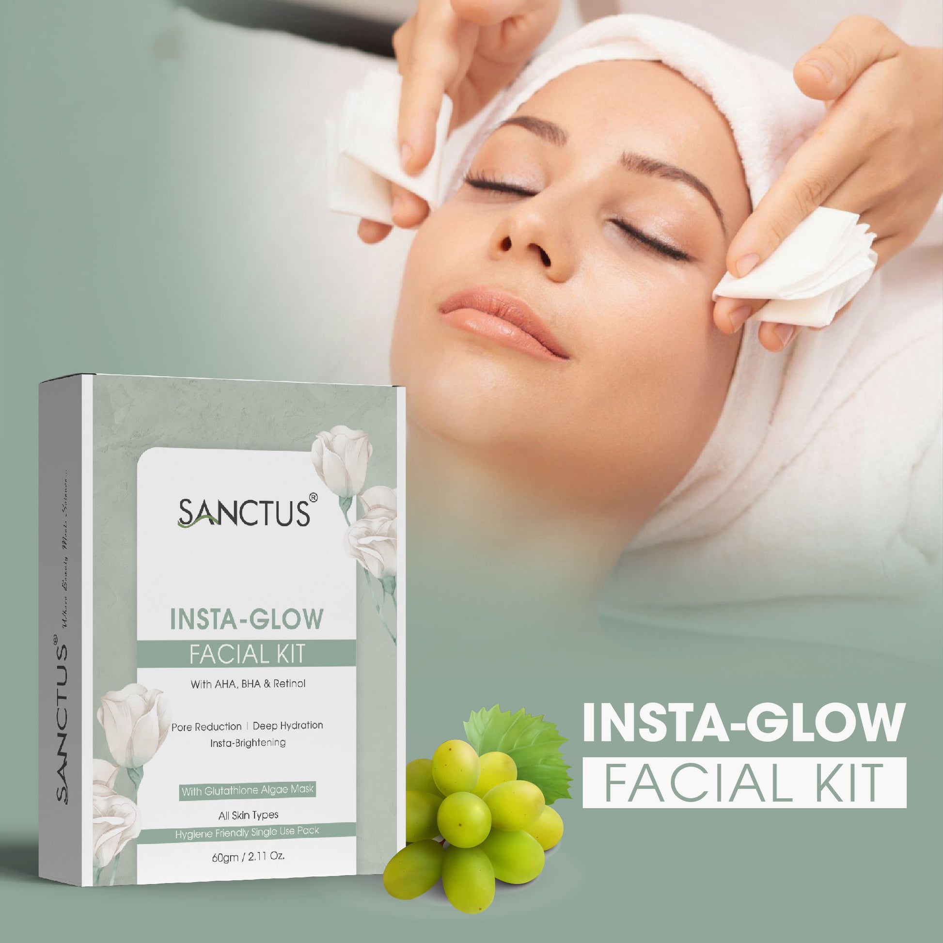 SANCTUS Instant Glow 6 in 1 Facial Kit - Distacart