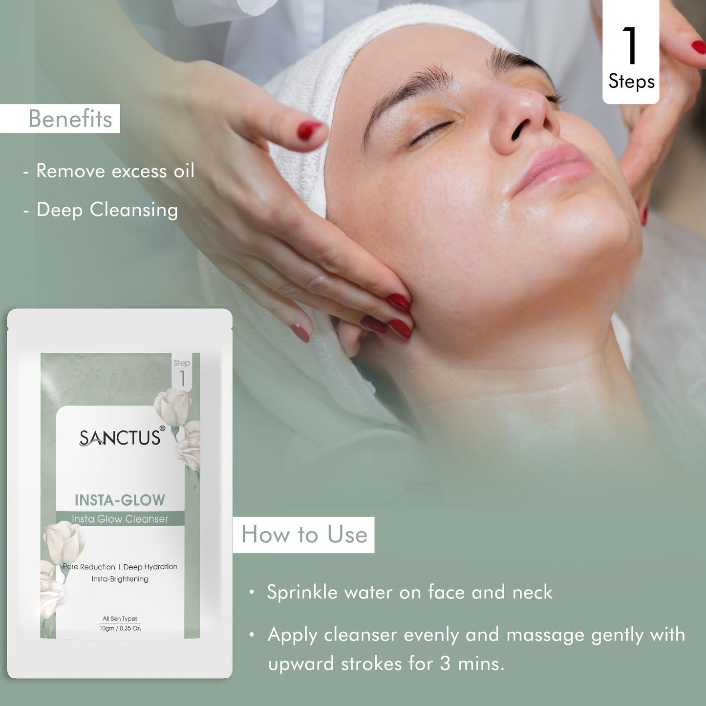 SANCTUS Instant Glow 6 in 1 Facial Kit - Distacart