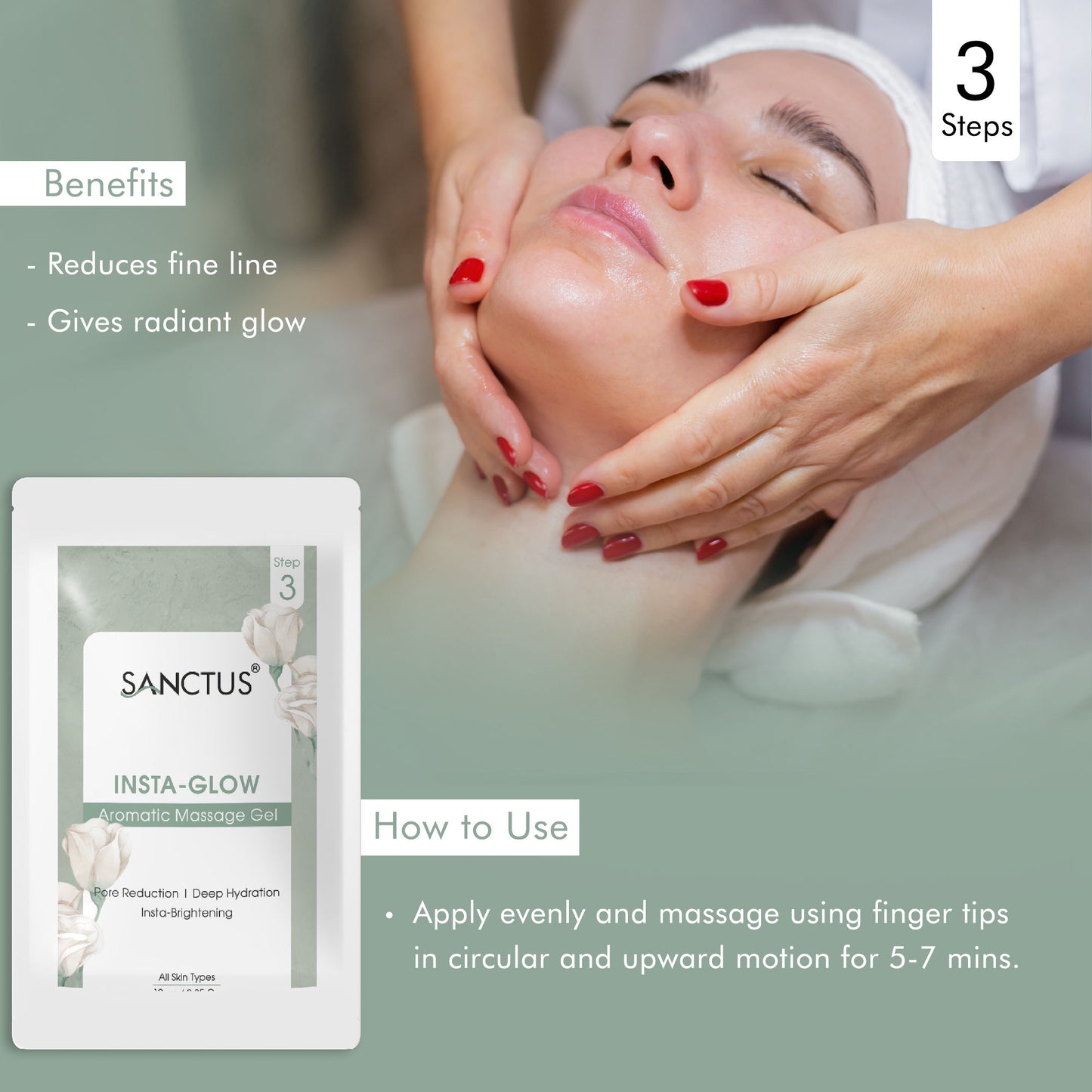 SANCTUS Instant Glow 6 in 1 Facial Kit - Distacart