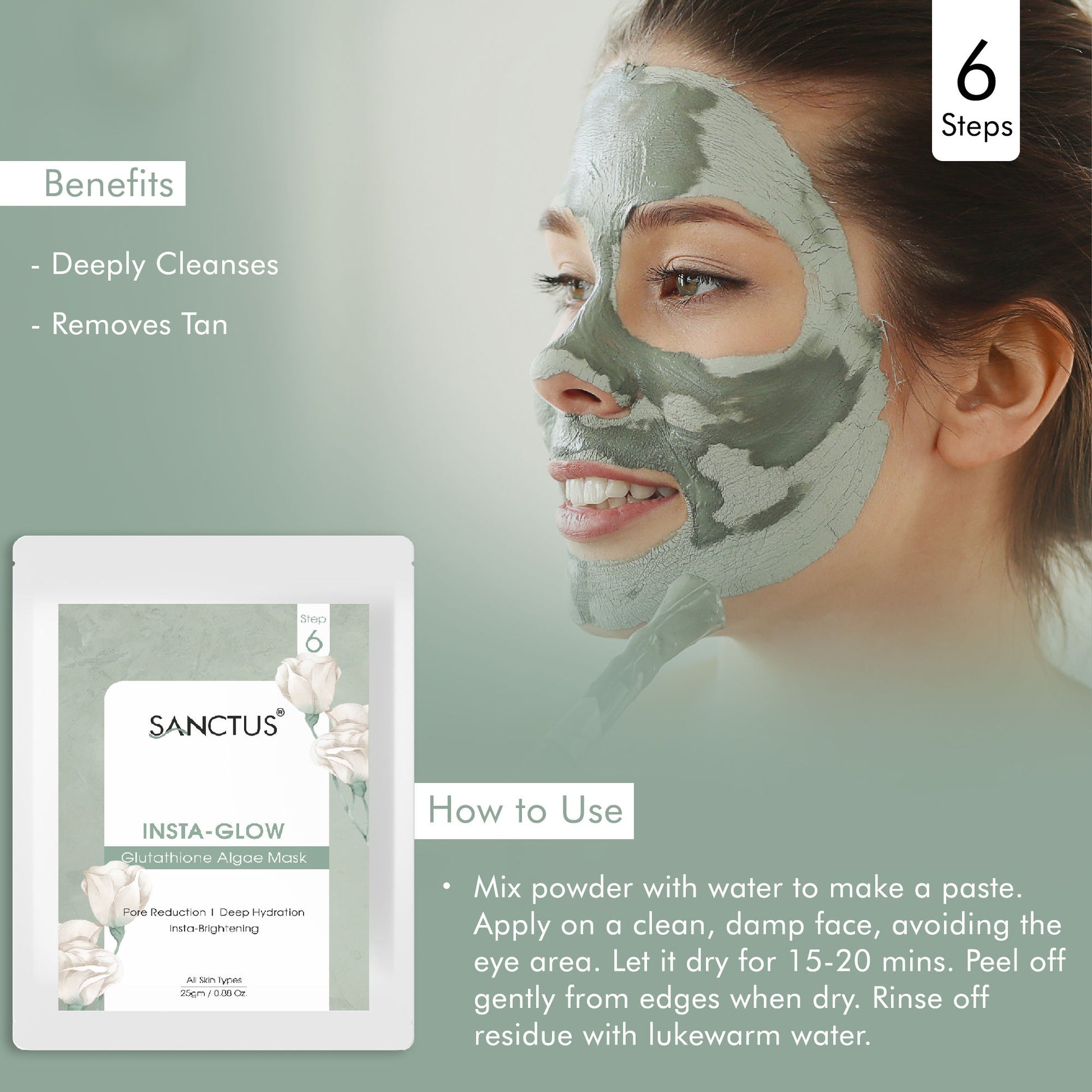 SANCTUS Instant Glow 6 in 1 Facial Kit - Distacart