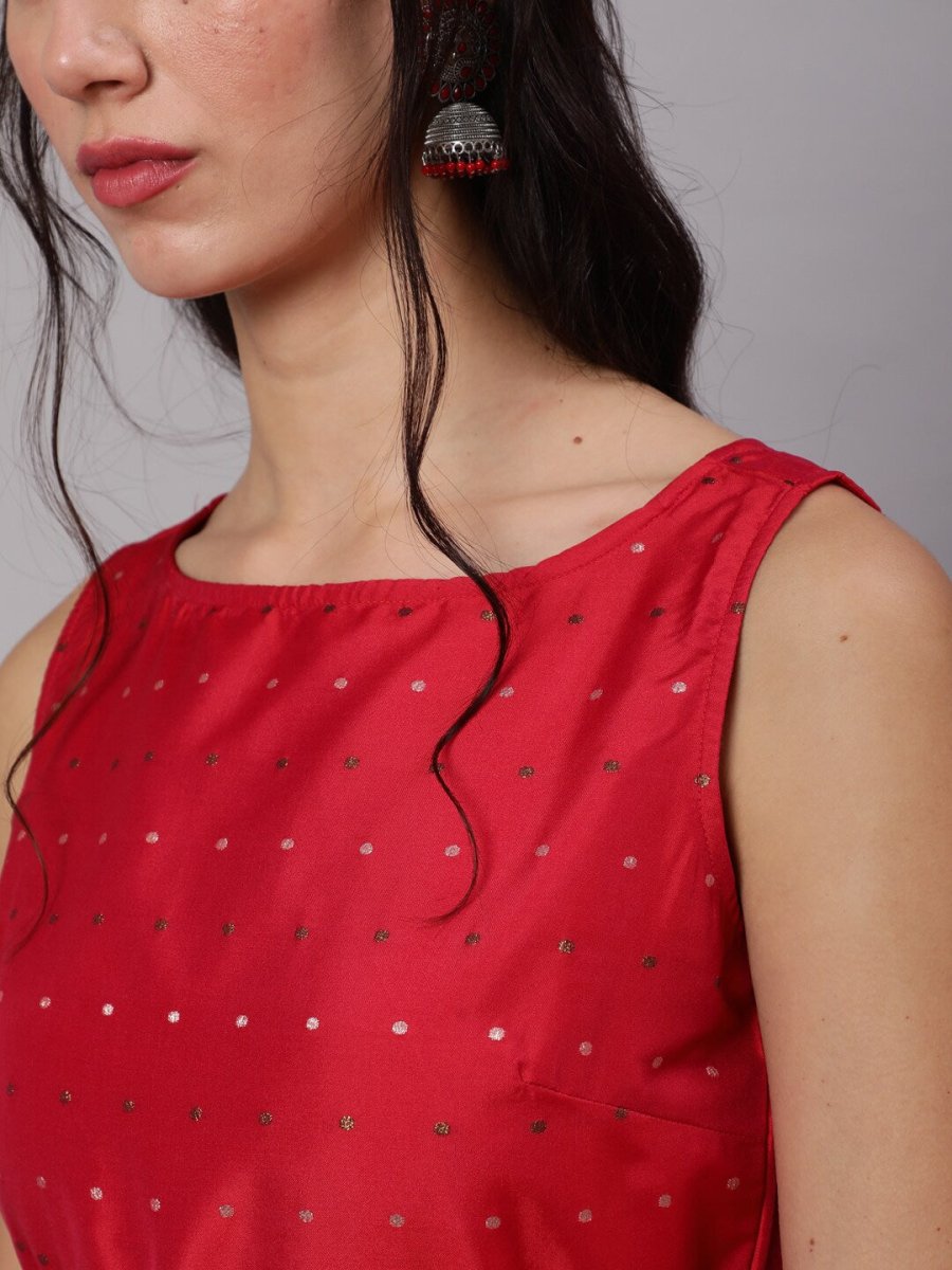 Aks Woven Design Thread Work Anarkali Silk Kurta - Distacart