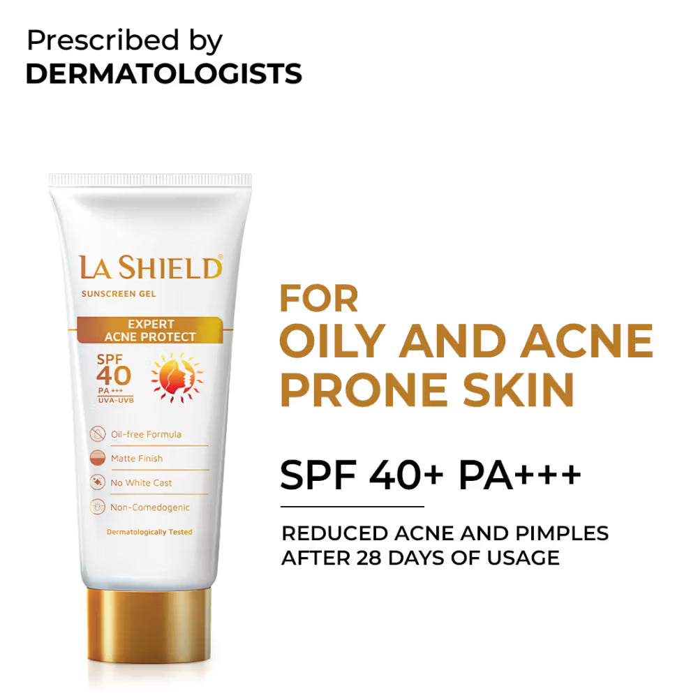 La Shield SPF 40 PA+++ Mineral Sunscreen Gel - Distacart