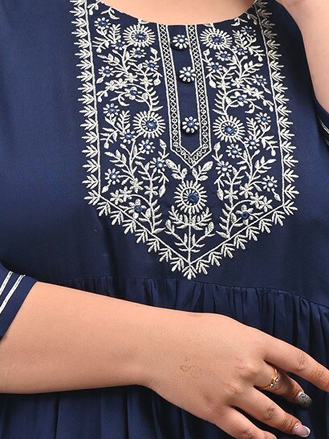 Swasti Ethnic Printed Maxi Dress - Distacart