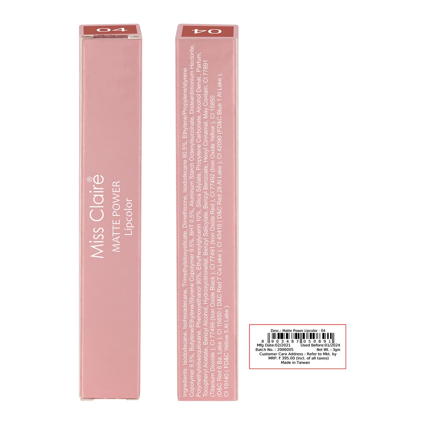 Miss Claire Matte Power Lipcolor - 4 - Distacart