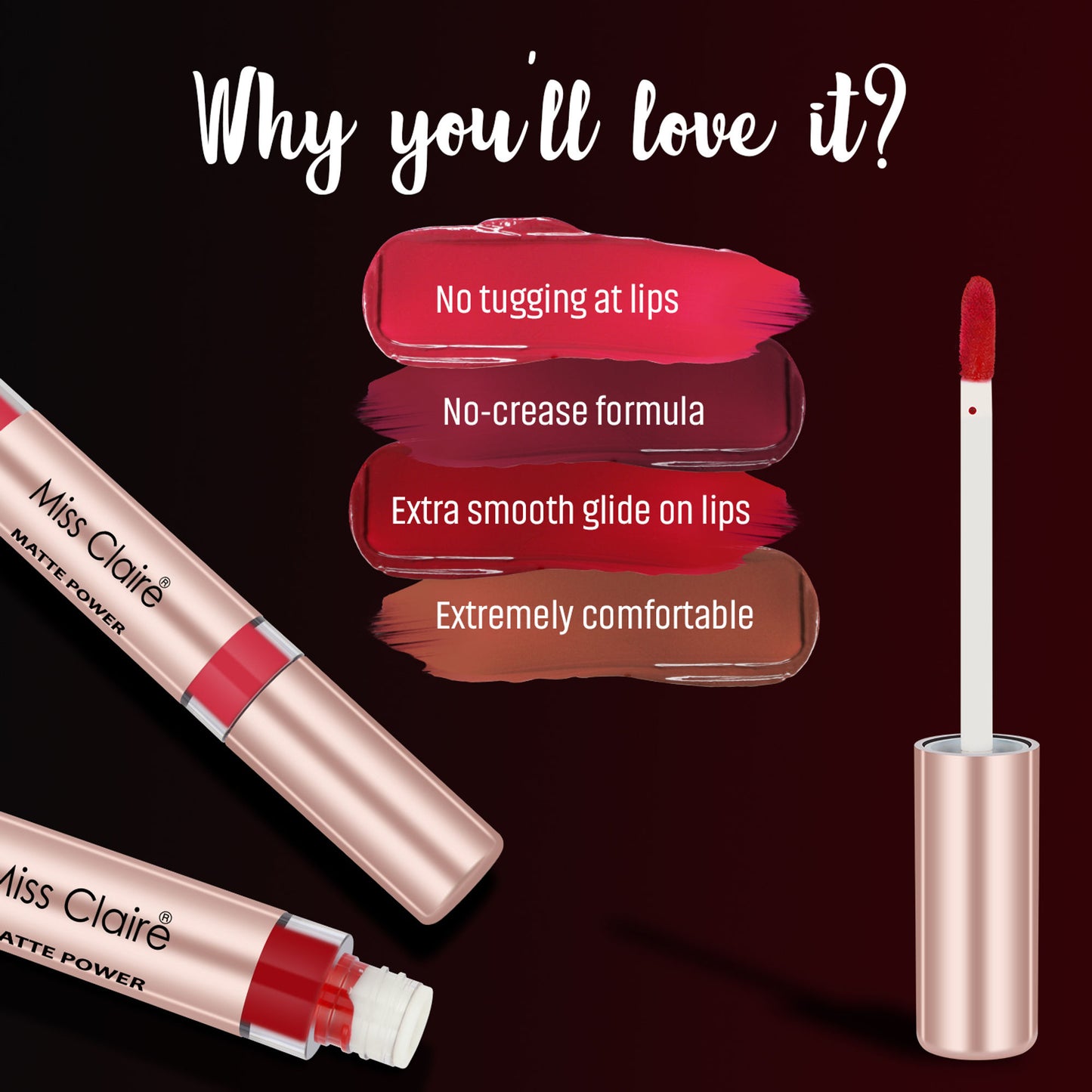 Miss Claire Matte Power Lipcolor - 4 - Distacart