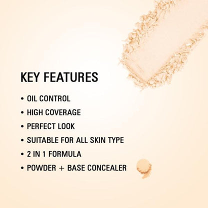 Matt Look Perfect Look 2 In 1 Formula Oil Control Powder - Light - Distacart