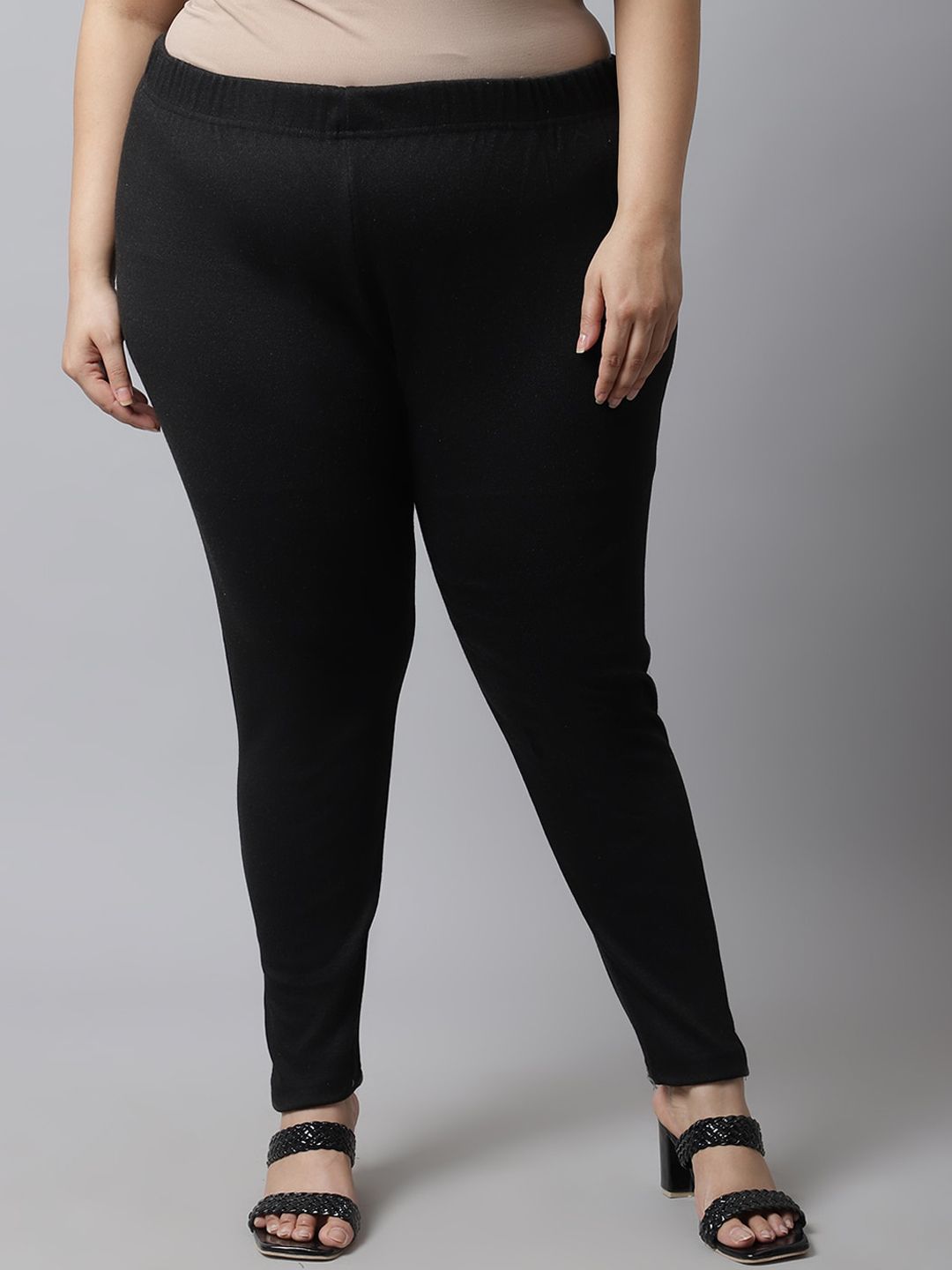 TAG 7 Plus Size Women Pack of 2 Solid Ankle-Length Leggings - Distacart