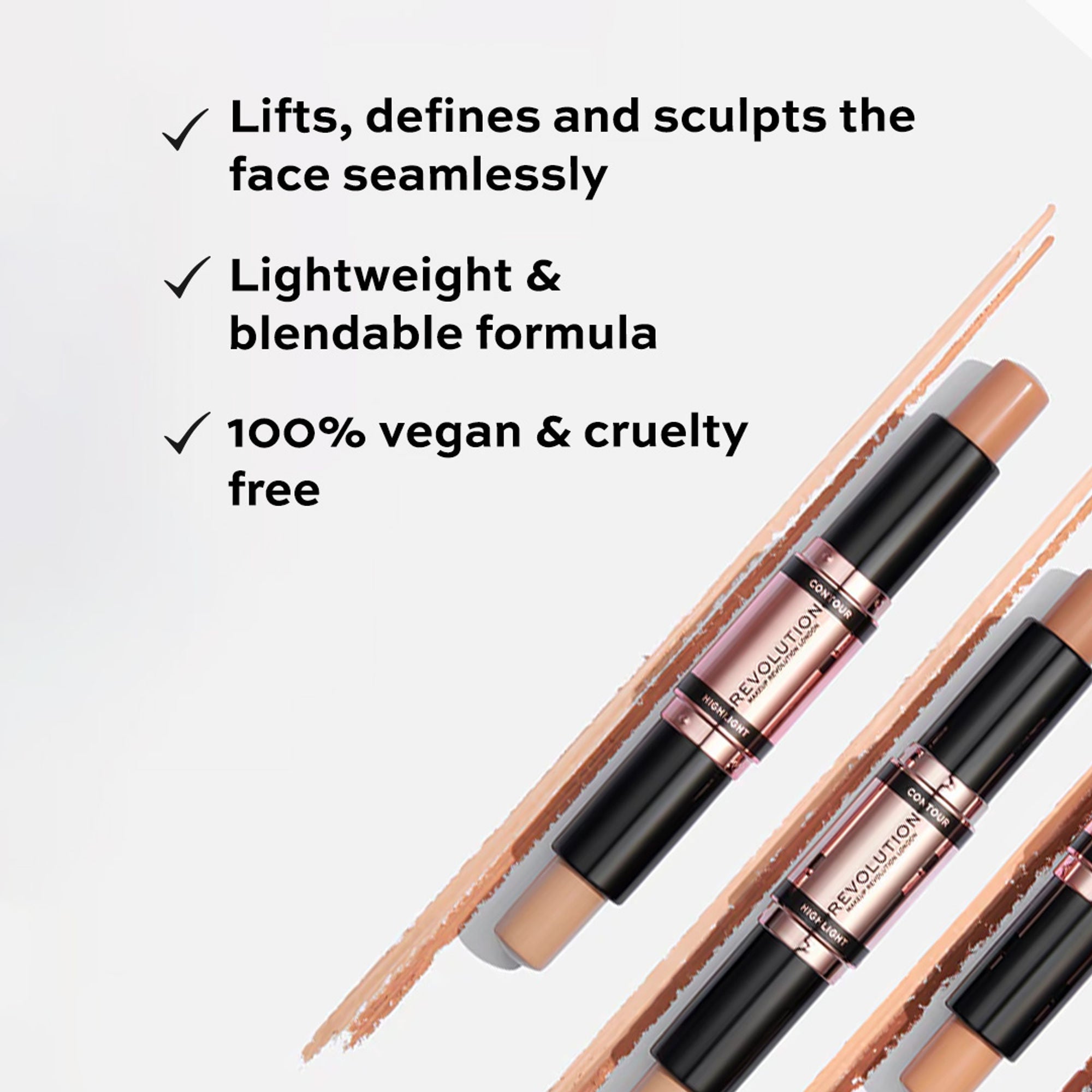 Makeup Revolution Fast Base Contour Stick - Light - Distacart
