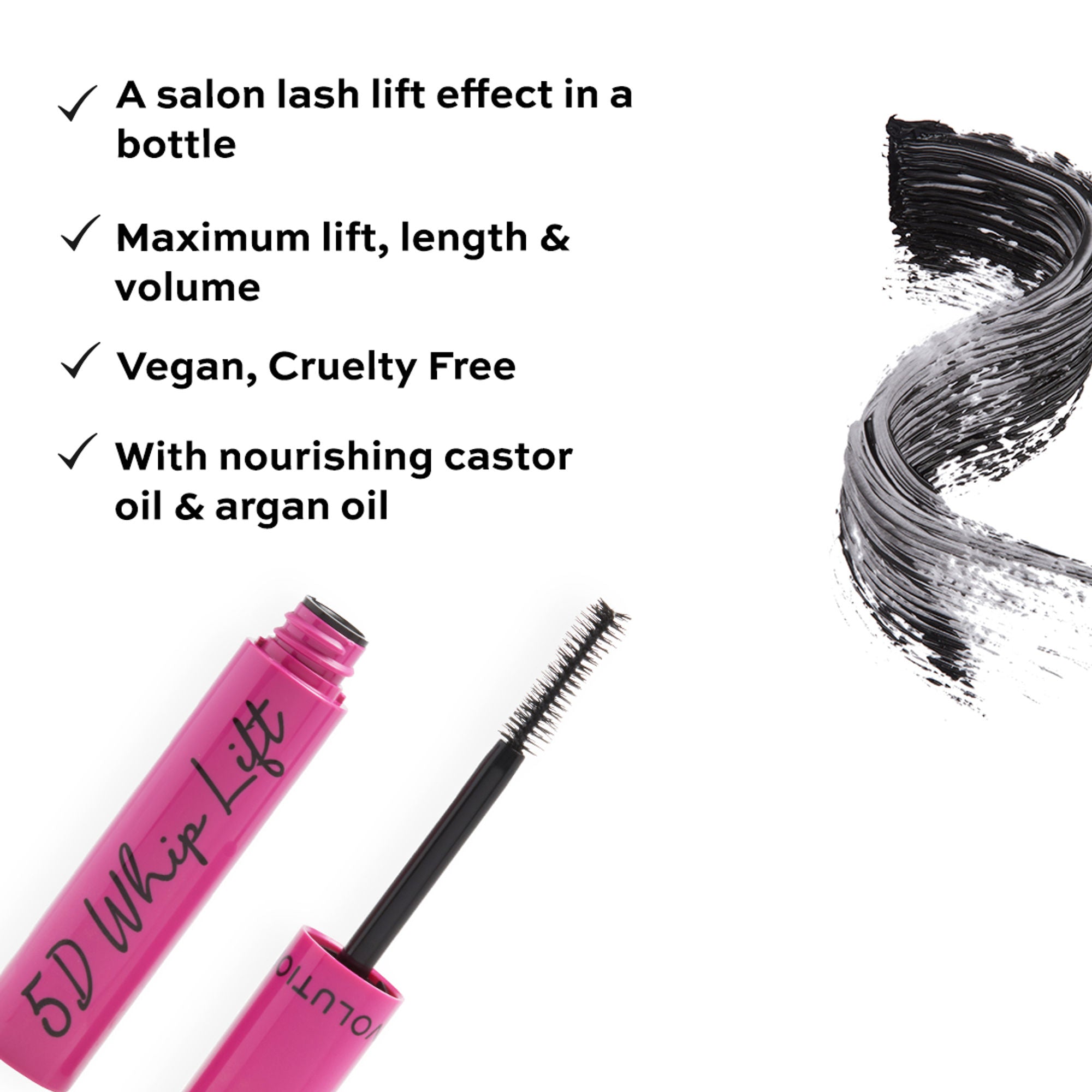Makeup Revolution Mascara - 5d Whip Lift