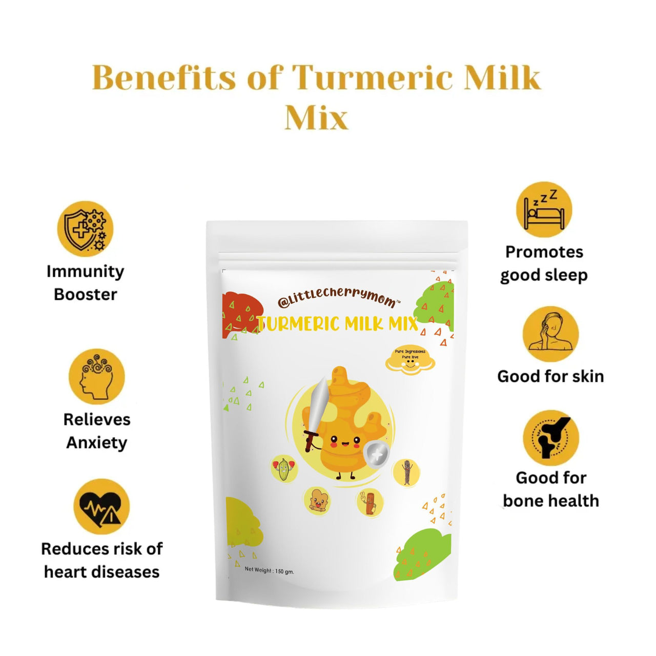 Littlecherrymom Turmeric Milk Mix - Distacart