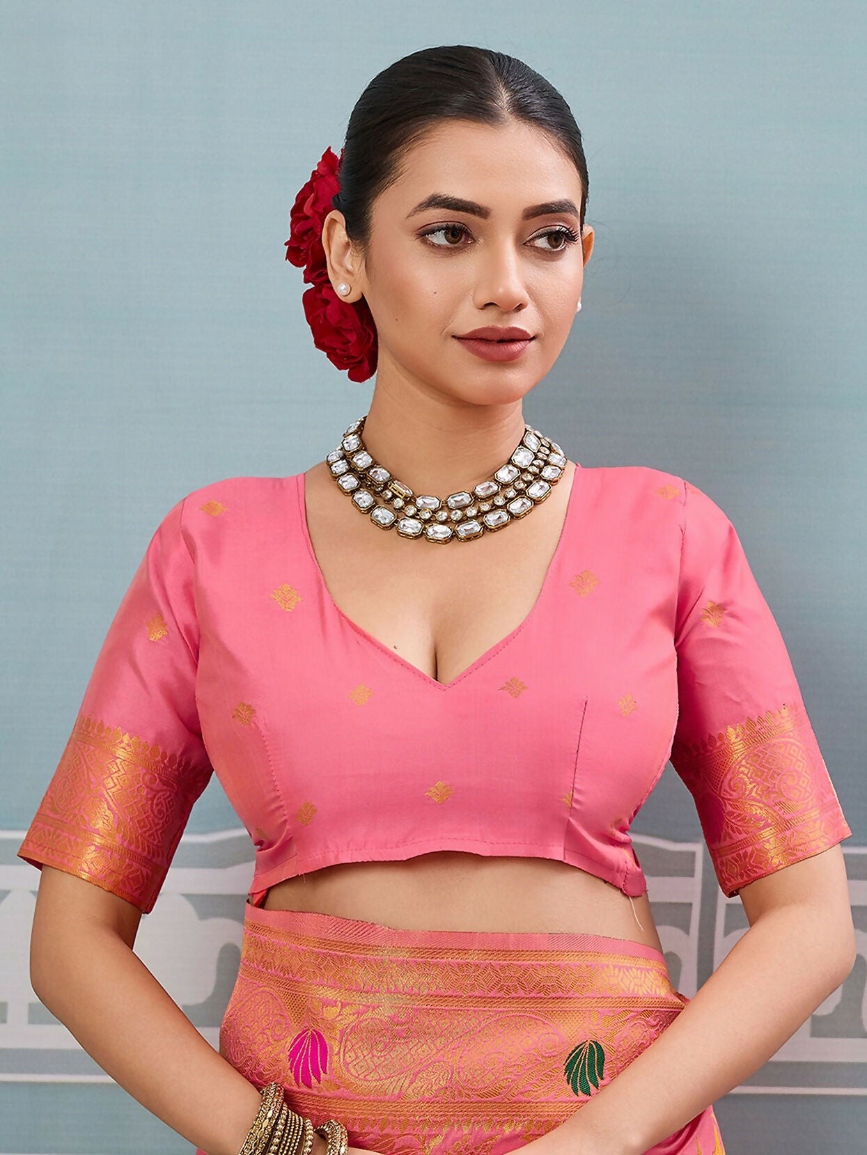 Shree Shyam Fashion Gajari Silk Saree - Distacart