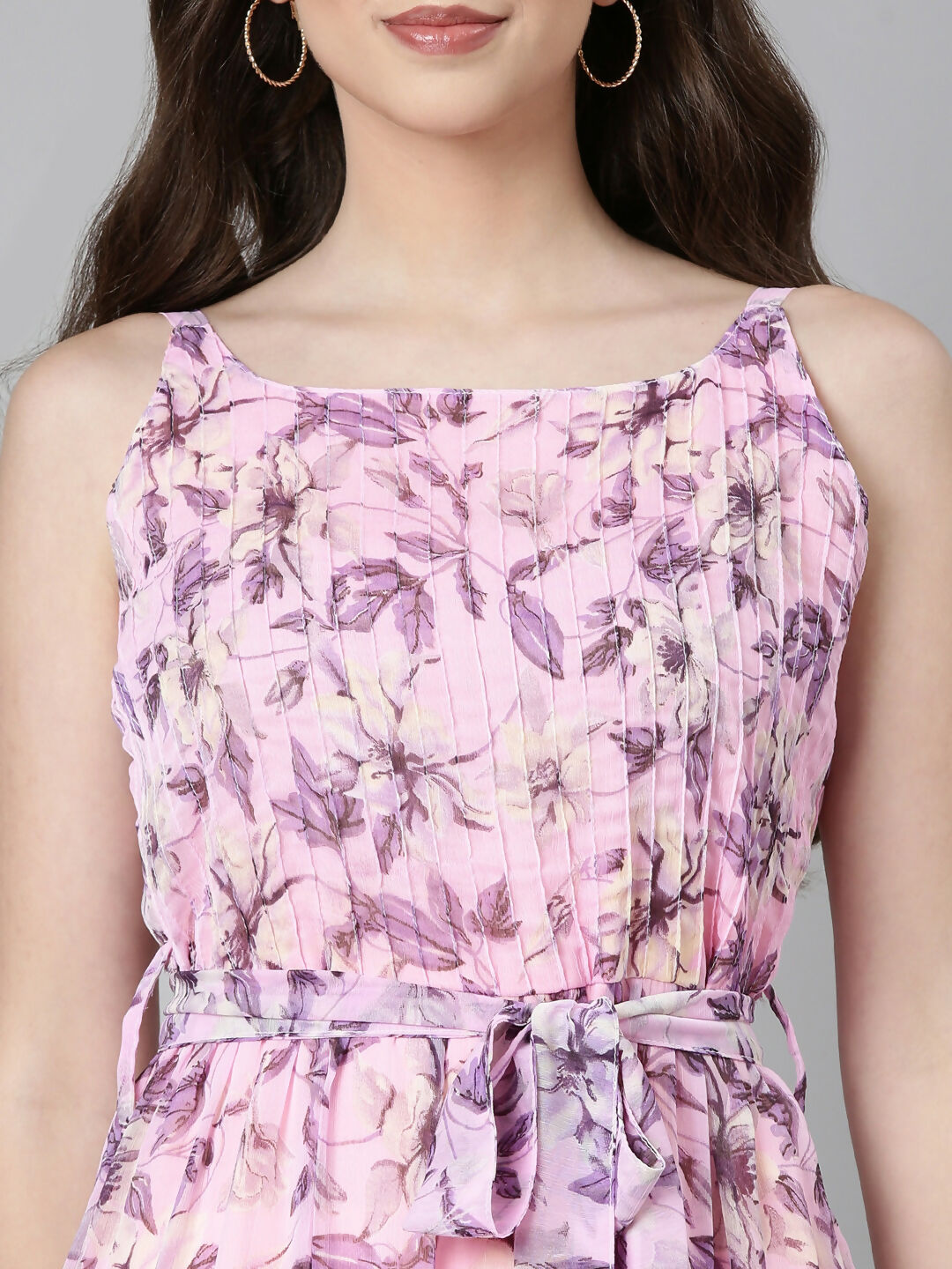 Souchii Floral Chiffon Dress