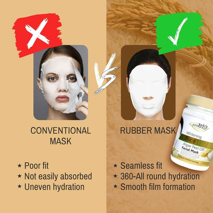 Purobio Algae Peel off Face Mask Whitening Rice Facial Mask - Distacart