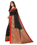 Thumbnail for Vamika Black Printed Art Silk Saree - Distacart