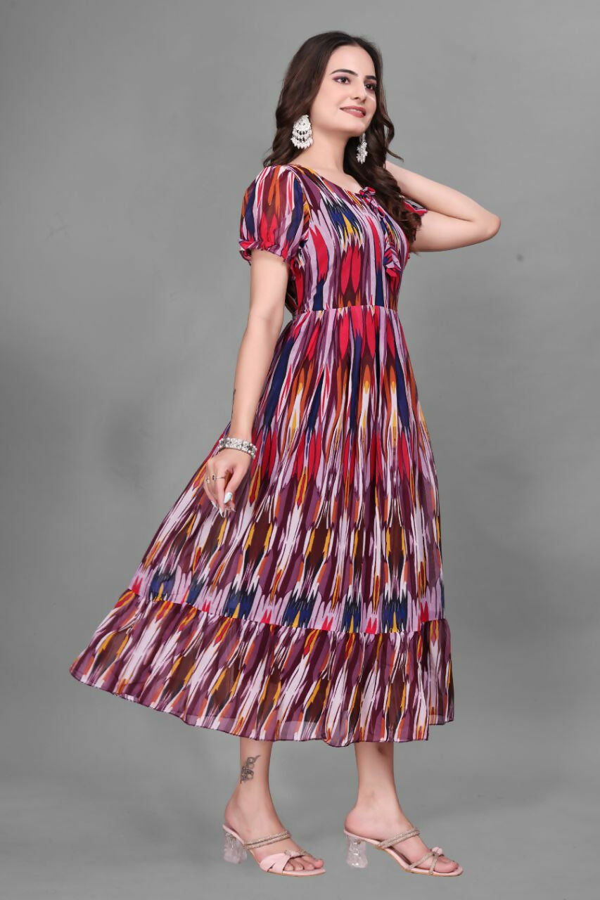 Preksha Creation Georgette Women Long Maxi Dress Type Gown