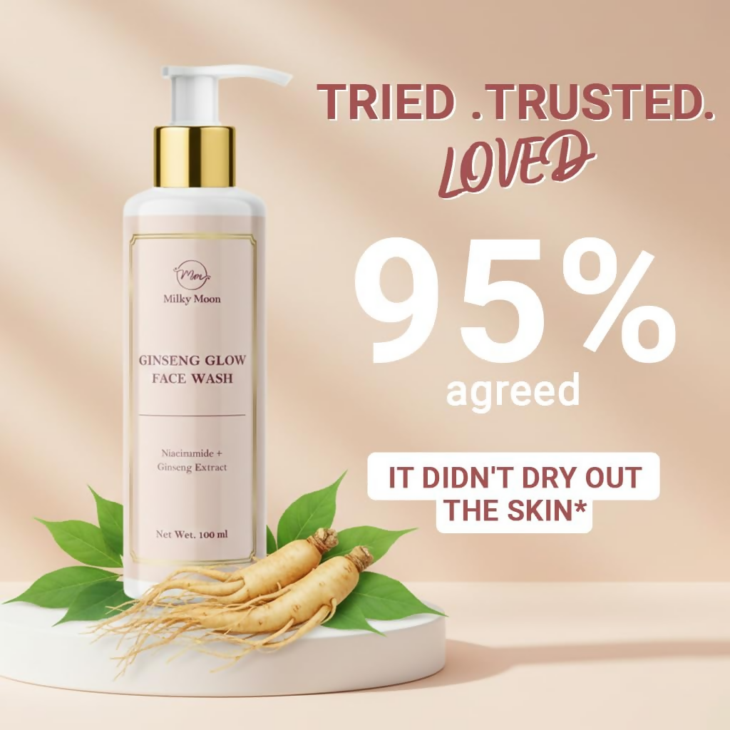 Milky Moon Ginseng Glow Face Wash With Niacinamide - Dista