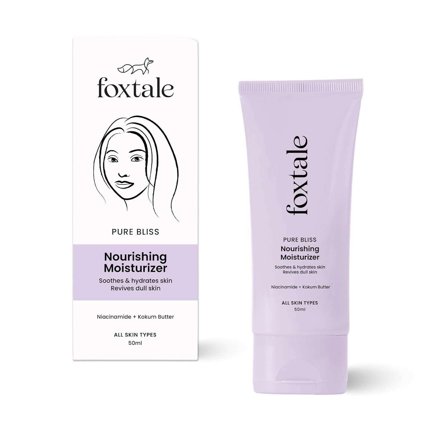 Foxtale Nourishing Face Moisturizer With Niacinamide For 24 Hr Hydration & Lightweight - Distacart