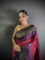 Thumbnail for Joban Fashion Red Handloom Silk Ikkat Saree