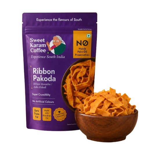Sweet Karam Coffee Ribbon Pakoda (Ribbon Murukku) - Dista